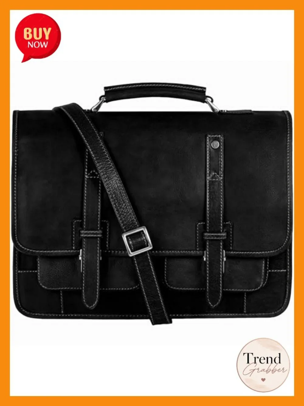Italian Handmade Leather Laptop Briefcase Convertible Backpack